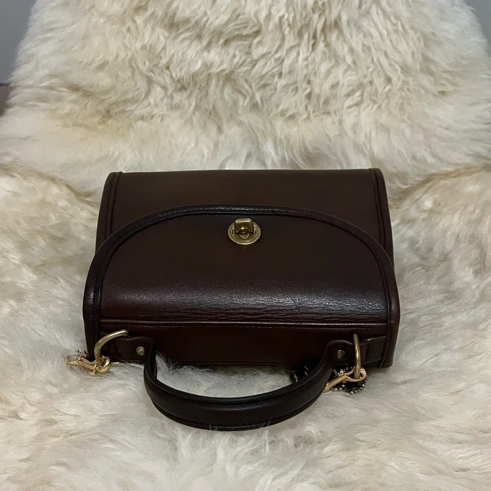 Vintage Coach Regina Satchel Crossbody Bag 9983 Mahogany